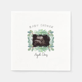 Ultrasound Foto Grüne neutrale Babydusche Serviette