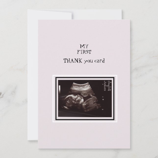 Ultrasound Foto Pink Danke Baby (Vorderseite)