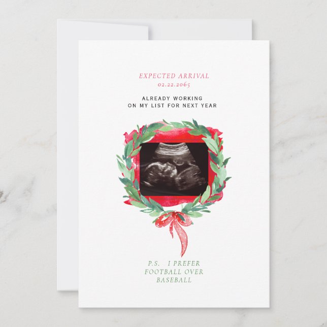 Ultrasound Foto Watercolor Truck Weihnachtsjunge (Vorderseite)
