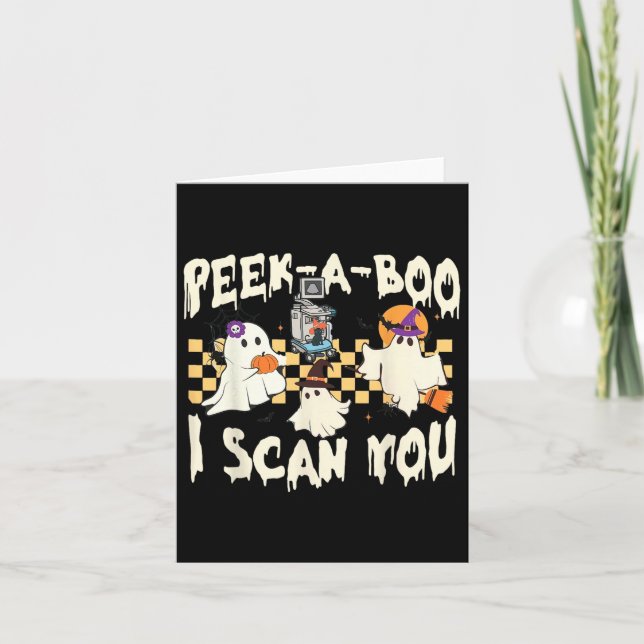 Ultrasound Funny Halloween Outfit Kostüme Karte (Vorderseite)