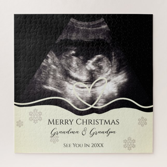 Ultrasound Photo Grandparents Pregnancy Reveal  (Vertikal)