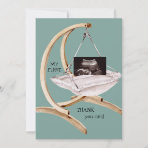 Ultrasound Photo Swing Drôle Merci Turquoise bébé 