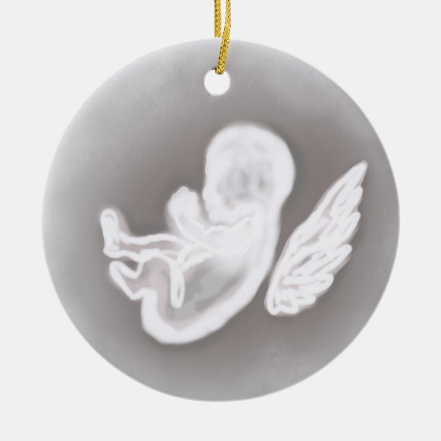 Ultrasound-Schneegel Keramik Ornament (Vorne)