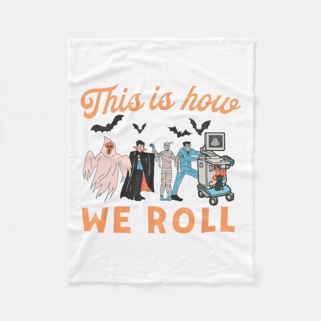 Ultrasound Tech Ghosts Vascular Tech Sonographe H Fleecedecke (Vorderseite)