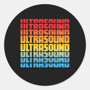 Ultrasound Tech Sonographer Radiologie Sonographie Runder Aufkleber