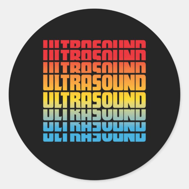 Ultrasound Tech Sonographer Radiologie Sonographie Runder Aufkleber (Vorderseite)