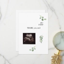 Ultrasound White Vielen Dank Baby Point-Ansicht Dankeskarte