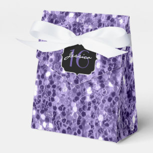 Ultraviolett lila Glitzer Glitzern Sweet 16 Geschenkschachtel