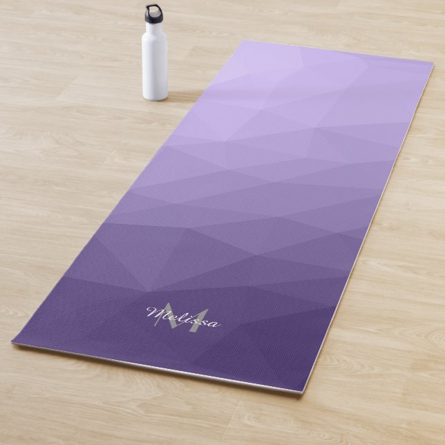 Ultraviolett-lila Maschenmuster Monogram Yogamatte (Beispiel)