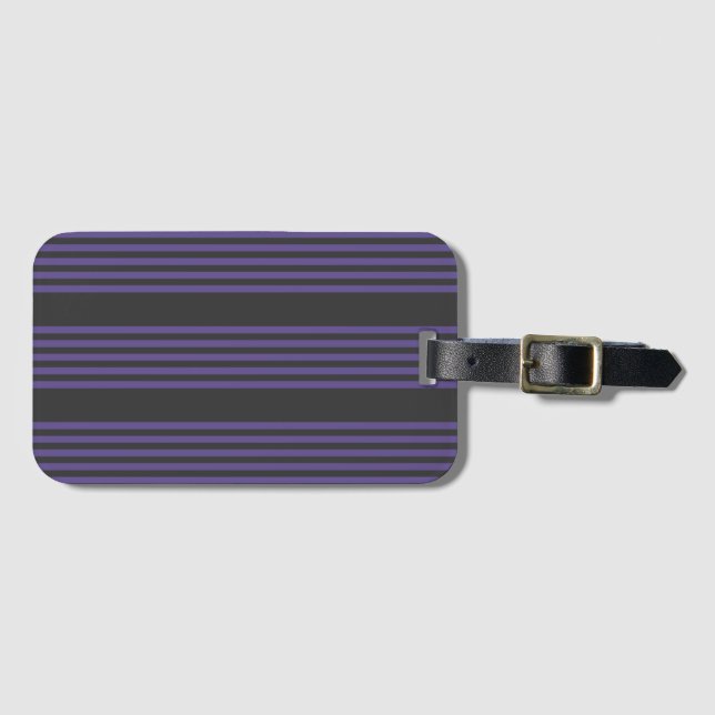 Ultraviolett- und Holzkohle-5-Streifen-Muster Gepäckanhänger (Vorderseite (Horizontal))