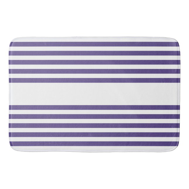 Ultraviolett und weiß, fünf Streifen Badematte (Vorderseite)