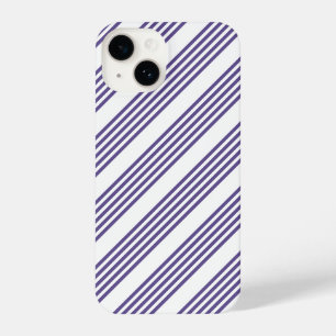 Ultraviolett und weiß, fünf Streifen iPhone 14 Hülle