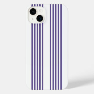 Ultraviolett und weiß, fünf Streifen iPhone 14 Plus Hülle