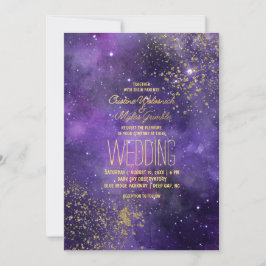 Ultraviolette Hochzeit | Glam Starry Night Einladung