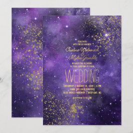 Ultraviolette Hochzeit | Glam Starry Night Einladung