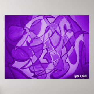 Ultraviolette moderne Abstrakte Kunst Poster