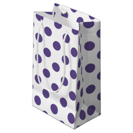 Ultraviolette Polka-Punkte auf weiß Kleine Geschenktüte