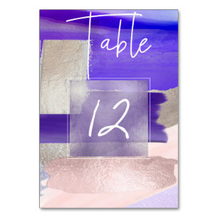 Ultraviolette Wasserfarben Tisch Nos. Tischnummer