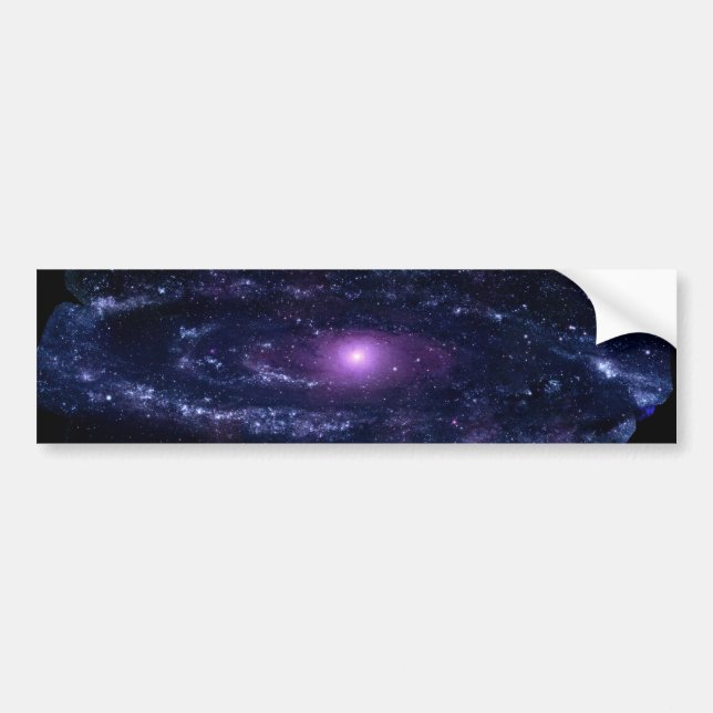 Ultravioletter lila Andromeda-Galaxie-Raum Autoaufkleber (Vorne)