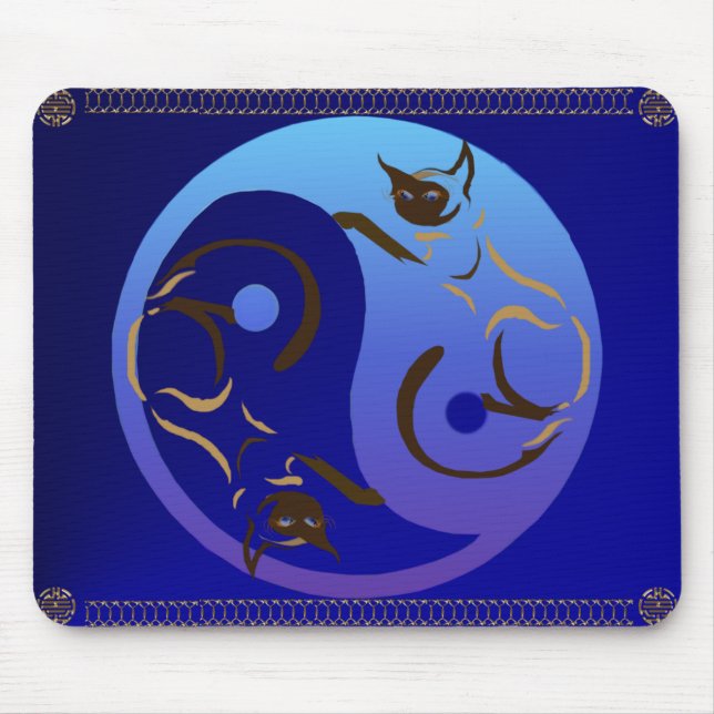 Ultraviolettes Yin Yang Mousepad (Vorne)