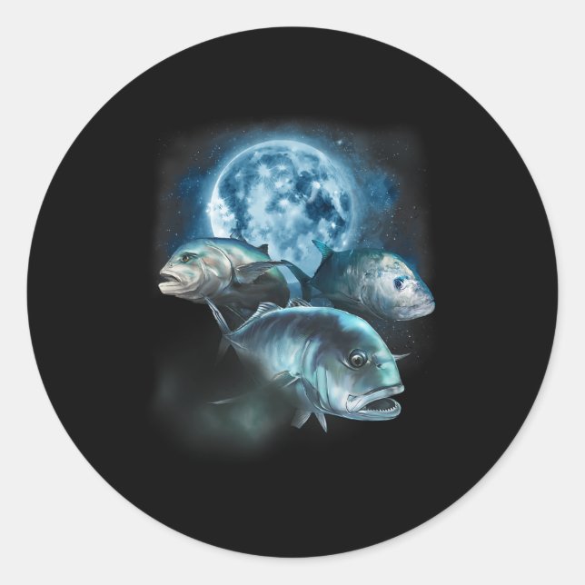 Ulua Fishing-Shirt - Traumhaftes Fischen Runder Aufkleber (Vorderseite)