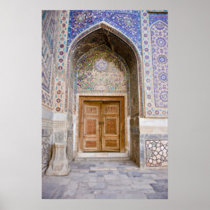 Ulug'bek Madrasah: Verziertes Portal Poster