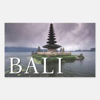 Ulun Danu Temple | Bali, Indonesien Rechteckiger Aufkleber