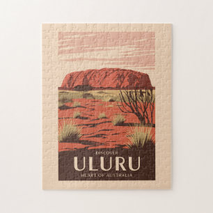 Uluru Australia Reisen Art Vintag