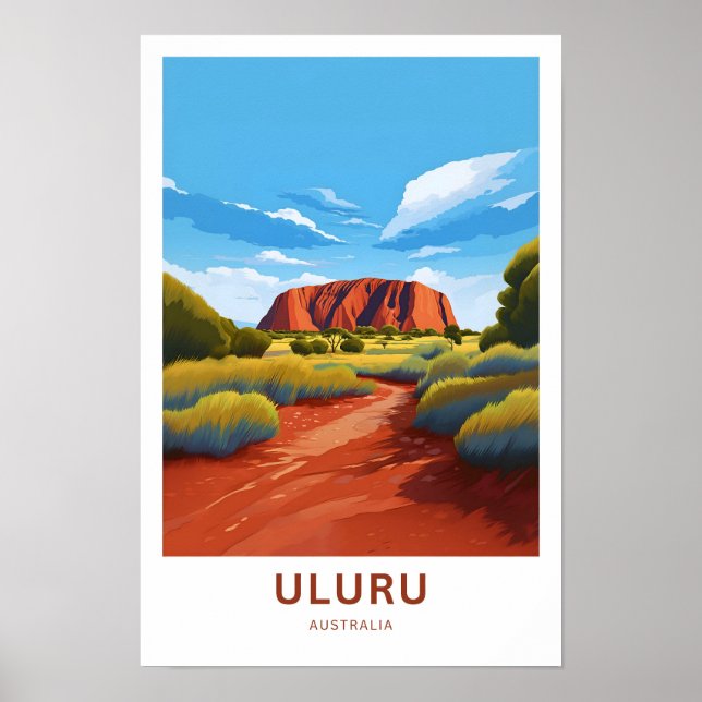 Uluru Australia Travel Print Poster (Vorne)