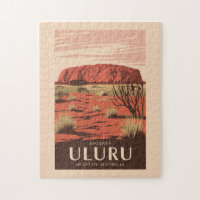 Uluru Australien Reise Kunst Vintage