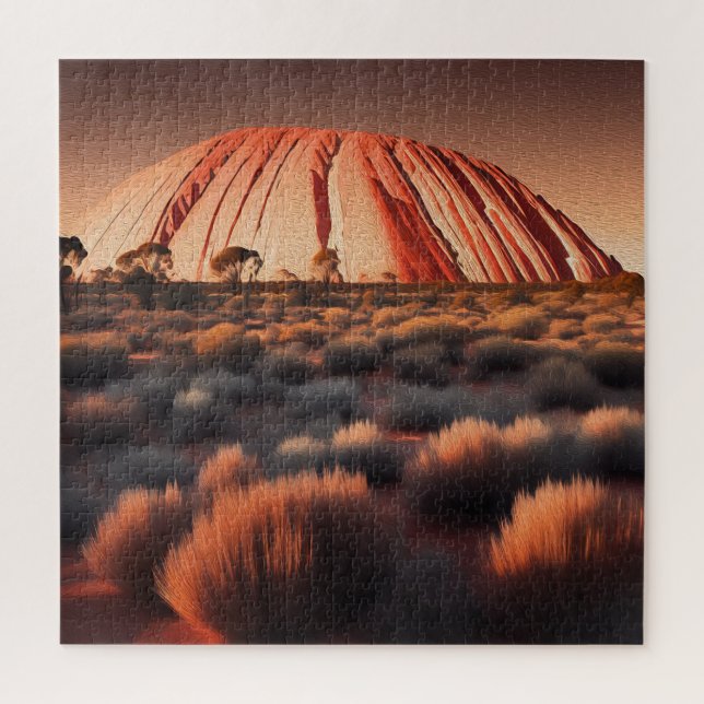 Uluru "Ayers Rock" Australia Oil Paint, (Vertikal)