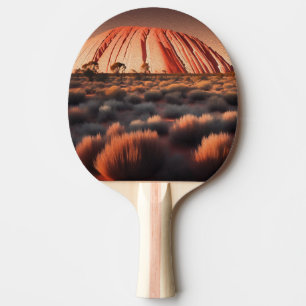 Uluru "Ayers Rock" Australia Oil Paint, Tischtennis Schläger
