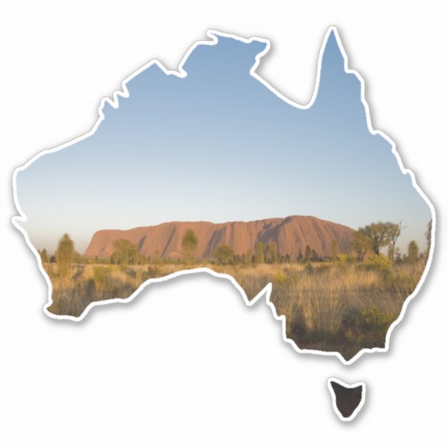 Uluru Ayers Rock Australie Sticker en forme (Devant)