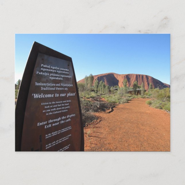 Uluru-Begrüßung Postkarte (Vorderseite)