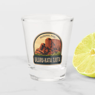 Uluru-Kata Tjuta Nationalpark Australien Emblem Schnapsglas