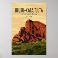 Uluru-Kata Tjuta Nationalpark Australien Vintag