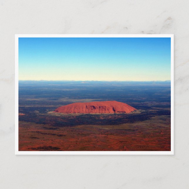Uluru oben postkarte (Vorderseite)