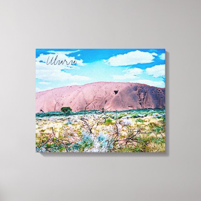 Uluru Sonnenaufgang Zentralaustralien Reise Leinwanddruck (Vorderseite)