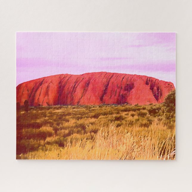 Uluru Sonnenuntergang Zentralaustralien Reise (Horizontal)