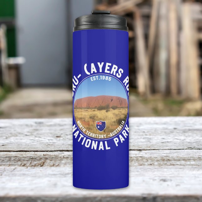 Uluru Travel Gift – Iconic Ayers Rock Landscape Thermosbecher (Von Creator hochgeladen)