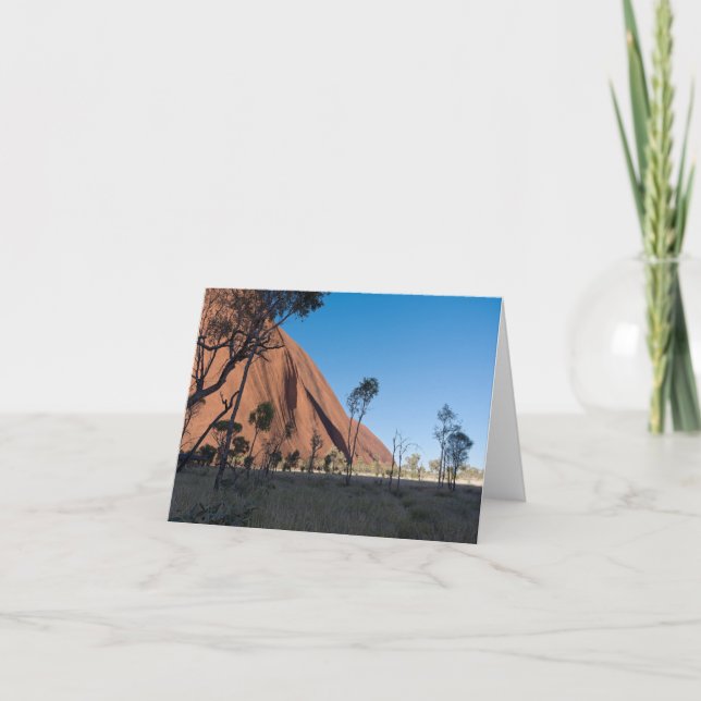 Uluru und Wüste schlicht Dankeskarte (Vorderseite)