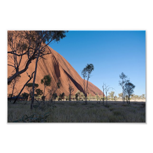 Uluru und Wüste schlicht Fotodruck (Vorne)