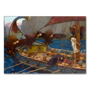 Ulysses and Sirens by JW Waterhouse Tischnummer