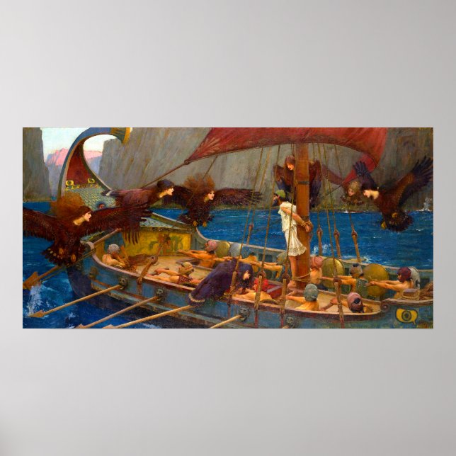 Ulysses and the Sirens by John William Waterhouse Poster (Vorne)