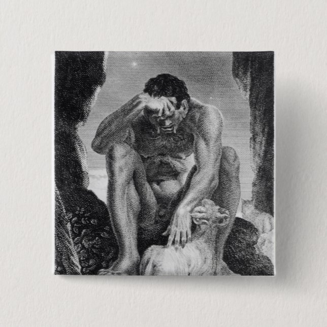 Ulysses, der von Polyphemus den Zyklopen entgeht Button (Vorderseite)