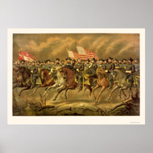 Ulysses S. Grant und seine Generäle durch E. Boell Poster