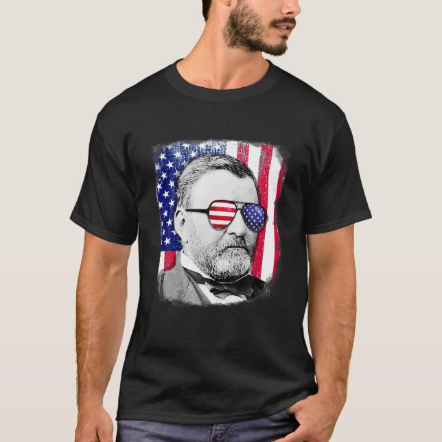Ulysses S Grant US-Flagge TShirt 4. Juli (Vorderseite)