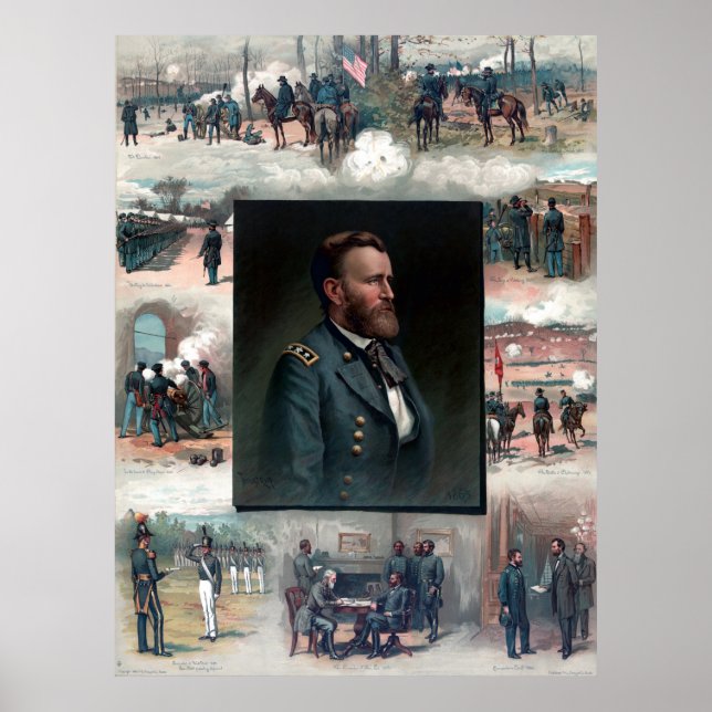 Ulysses S Grant West Point Appomattox 1885 Restore Poster (Vorne)