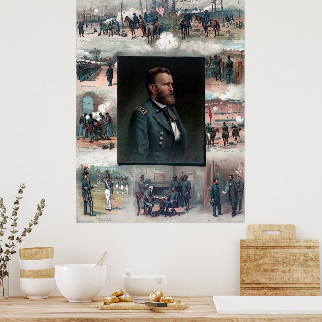 Ulysses S Grant West Point Appomattox 1885 Restore Poster (Küche)