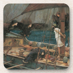 Ulysses und die Sirenen von John William Waterhous Getränkeuntersetzer